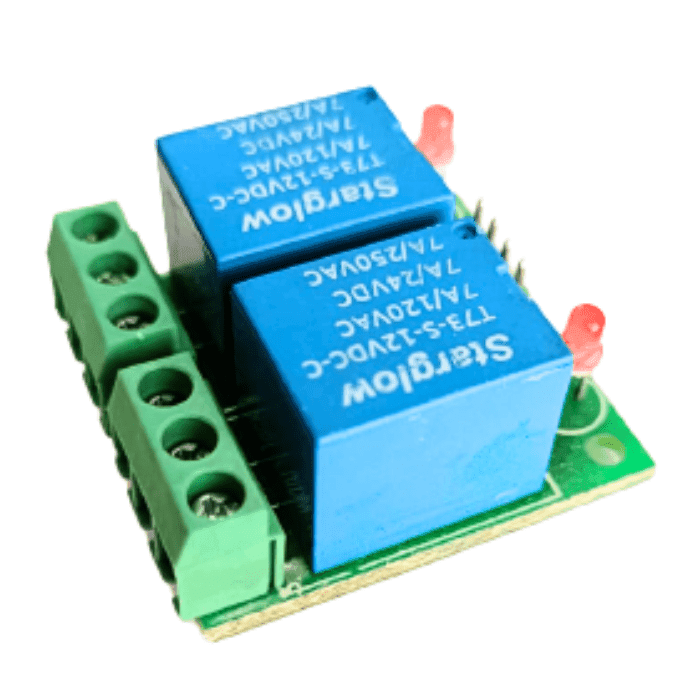 12V 2-Channel Relay Board with Optocoupler Isolation