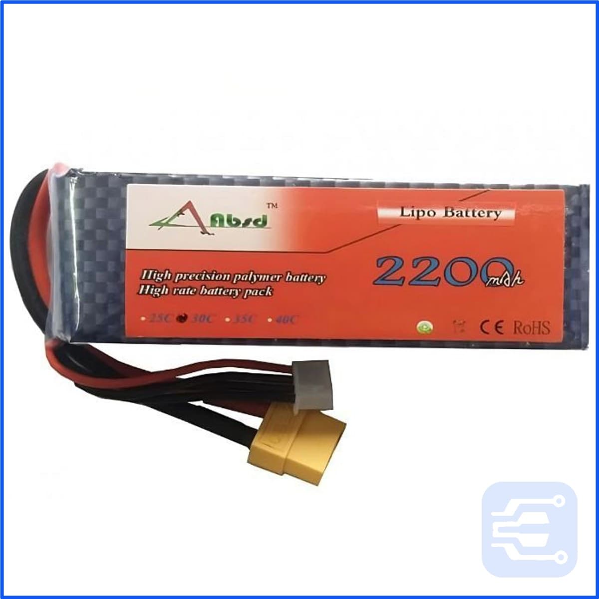 11.1V 2200mAh 25C LiPo Battery